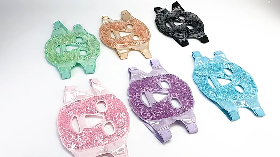 Yeniden Kullanılabilir Jel Buz Boncukları Yüz Maskesi Sıcak Soğuk Sıkıştırma Paketi Spa Terapi Aracı Jel Yüz Maskesi Ped Paketi Jel Maske Güzellik Aracı