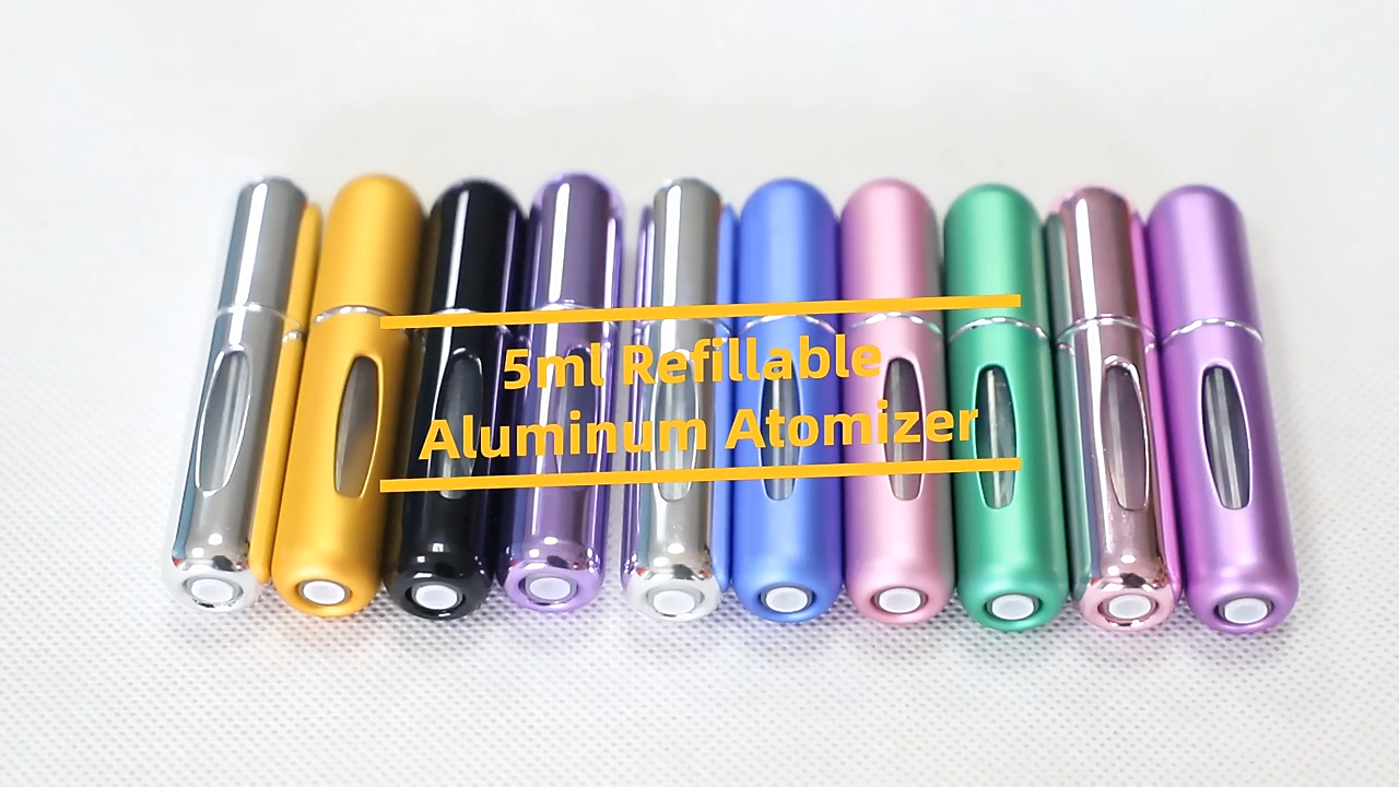 5ml Refillable Aluminum Atomizer Perfume Spray Bottle Pocket Small Empty Parfum Gift Cosmetic Container