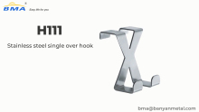 Stainless steel single over door hook BMA H111