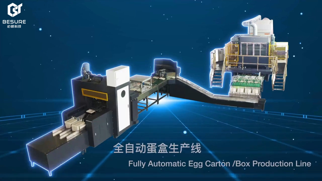 Automatic Rotary Egg Carton Production Line Paper Egg Box Making