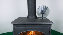 Fireplace Fan, 4 Blades Heat Powered Wood stove Fan non-Electric ecofan for Home Circulating Warm Air Accessorie