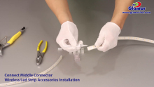 Wireless led strip light power cord installation full detailed instructions