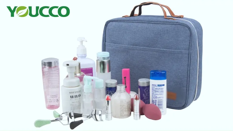 Beauty Case Trasparente Kemier Da Viaggio - Organizer Cosmetici Con 6 Tasche E Tracolla