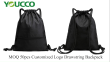 Small MOQ 50pcs Customized Logo Drawstring Backpack 220103-S/L