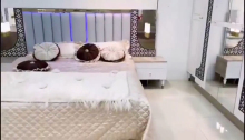 Modern Bedroom Furniture Set Of King And Queen Size Bed Melamine Type