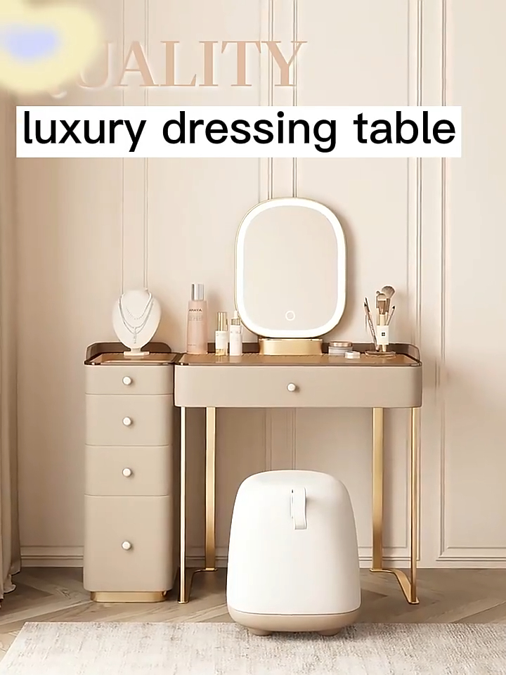  Wholesale Modern Storage Dresser Makeup Table Bedroom Dressing Table With Mirror And Stool Modern Storage Dresser with good price - Leading 