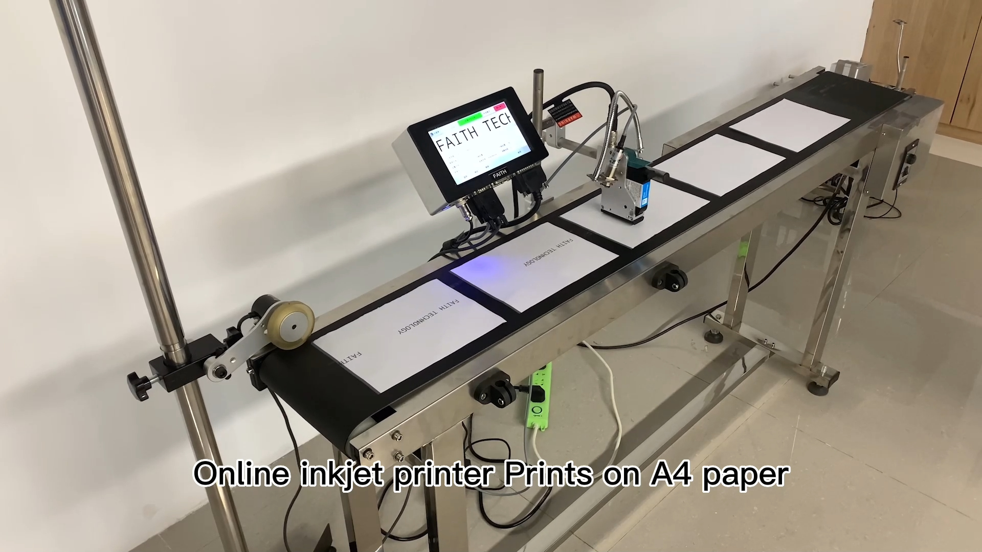 Online inkjet printer with conveyor belt to print a4 paper faith