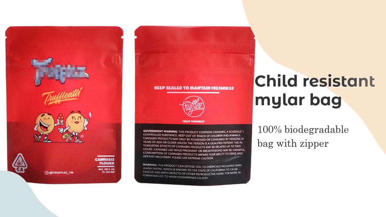 Child resistant mylar bag