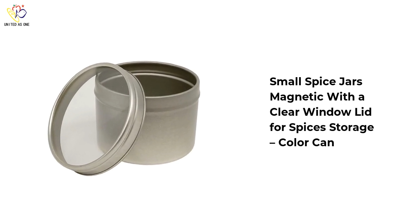 Small spice jars magnetic with a clear window lid for Spices Storage – Color Can