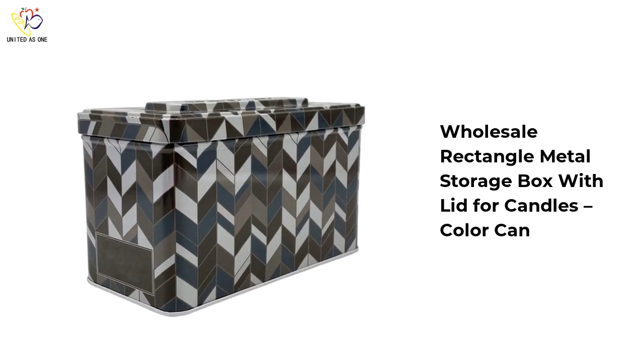 Wholesale rectangle metal storage box with lid for candles – Color Can