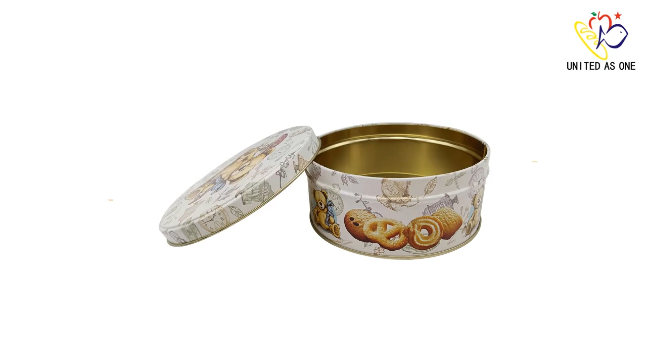 Small Round Baking Cake Gift Tins for Storing Patisseries And Cookies– Color Can.