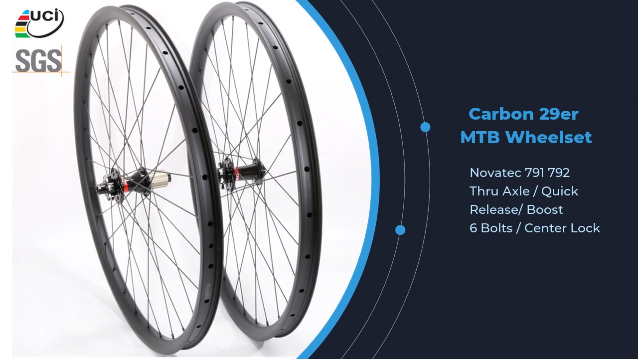 Carbon MTB Wheelset 29 Novatec 791 792 Boost / QR / TA Wheels 29er