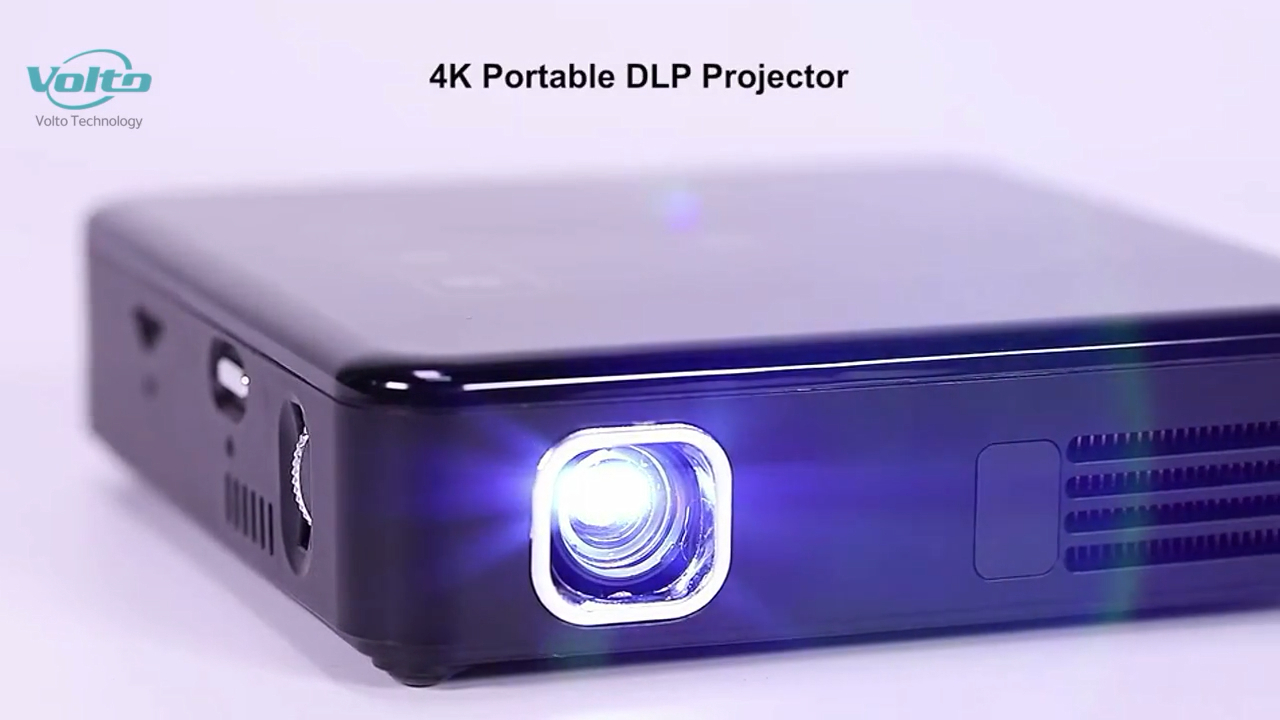 Volto Dlp Mini Short Throw Projector Portable Pocket Projector Wireless