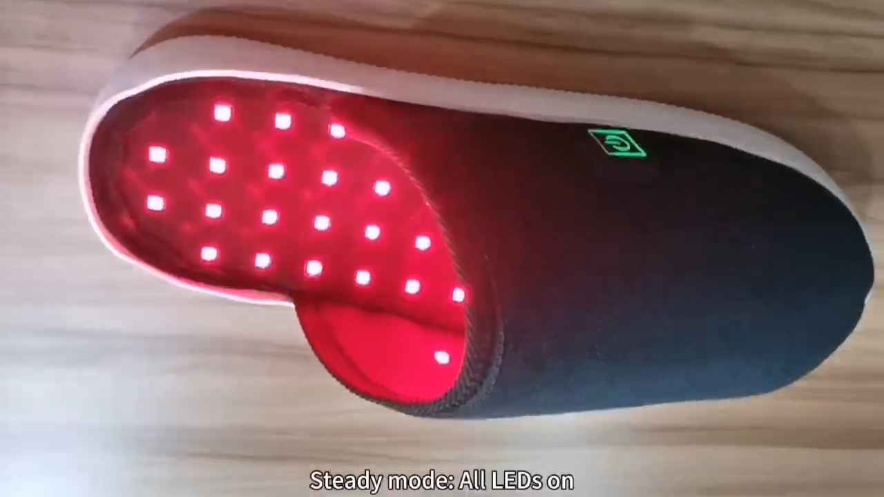 Battery Powered Red Light Therapy Slipper 660nm 850nm Near Infrared Red ...