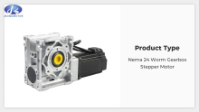 1.8° Nema 24 Worm Gearbox Stepper Motor 60x60mm for CNC Milling