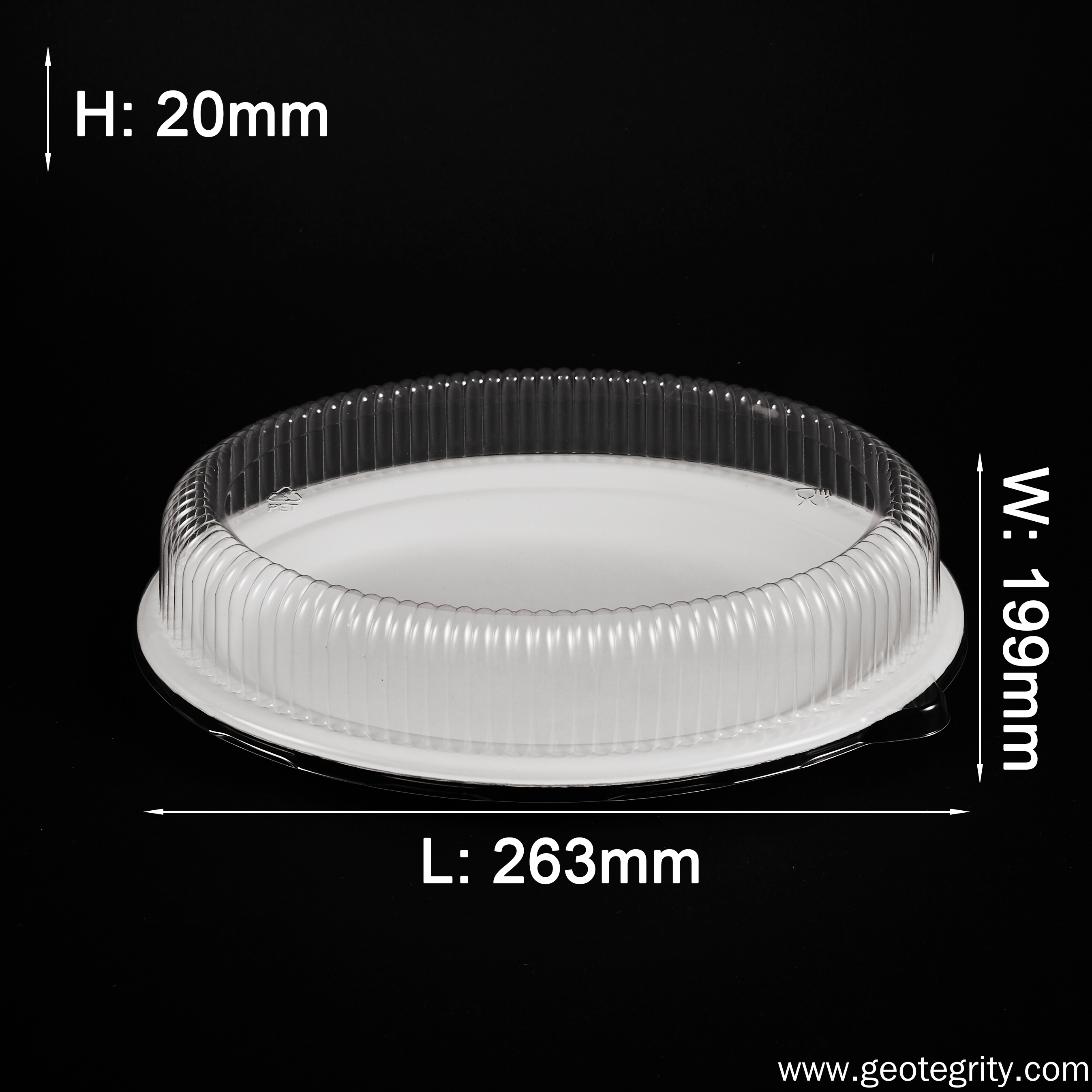bagasse oval plate with lid