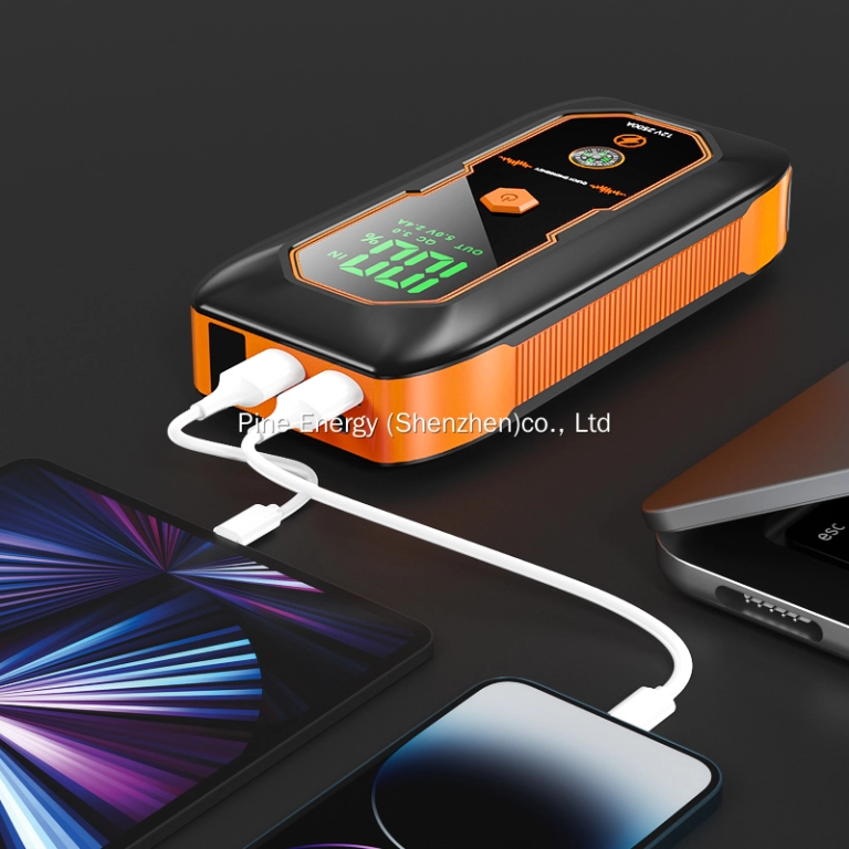 High Power 16000mAh Lithium Battery Jump Starter with Air Compressor Multi-Function Automobile Emergency Jump Start Powe manufacturer