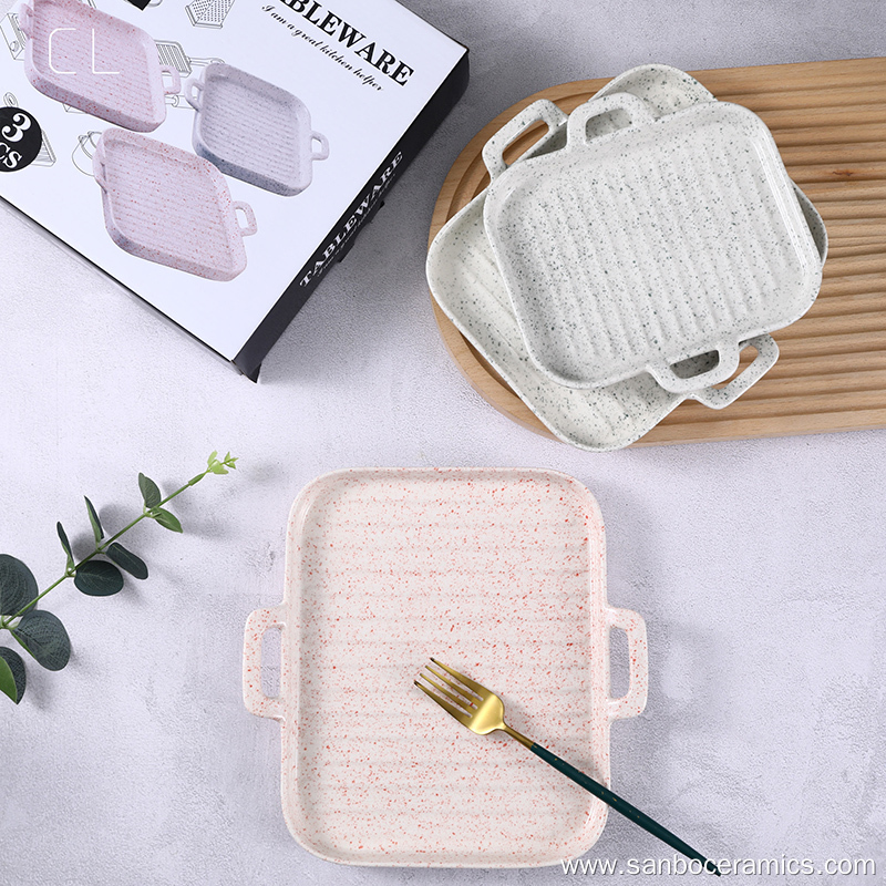 Professional speckle ceramic baking tray manufacturers